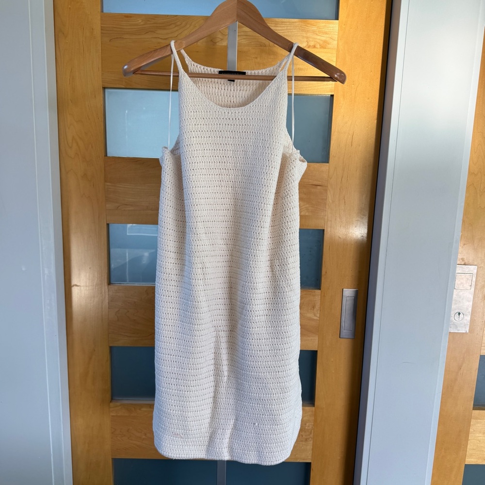 Banana Republic White Knit Midi Dress